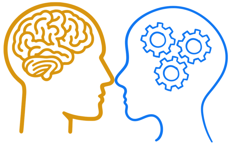 Gehirn und Gedankenmechanismen symbolisiert zeigen den Prozess hinter wissen-speichern